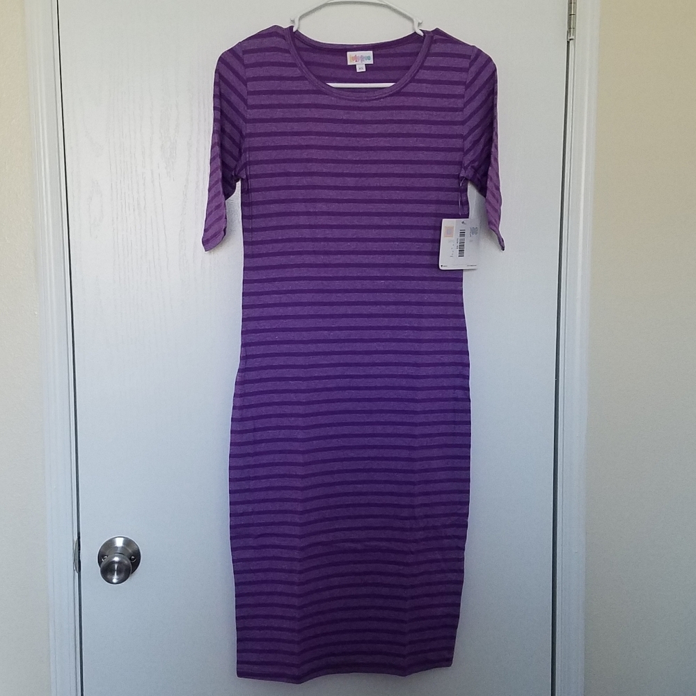 Nwt's Lularoe Julia Striped Dress Size XS